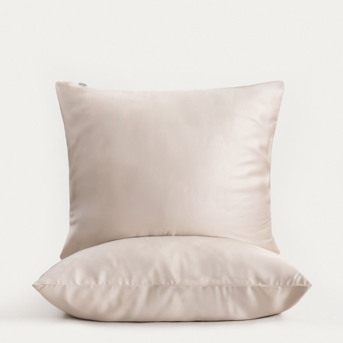 Zestaw dwóch poszewek BAMSA z satyny bambusowej beżowych 2*70x80 cm