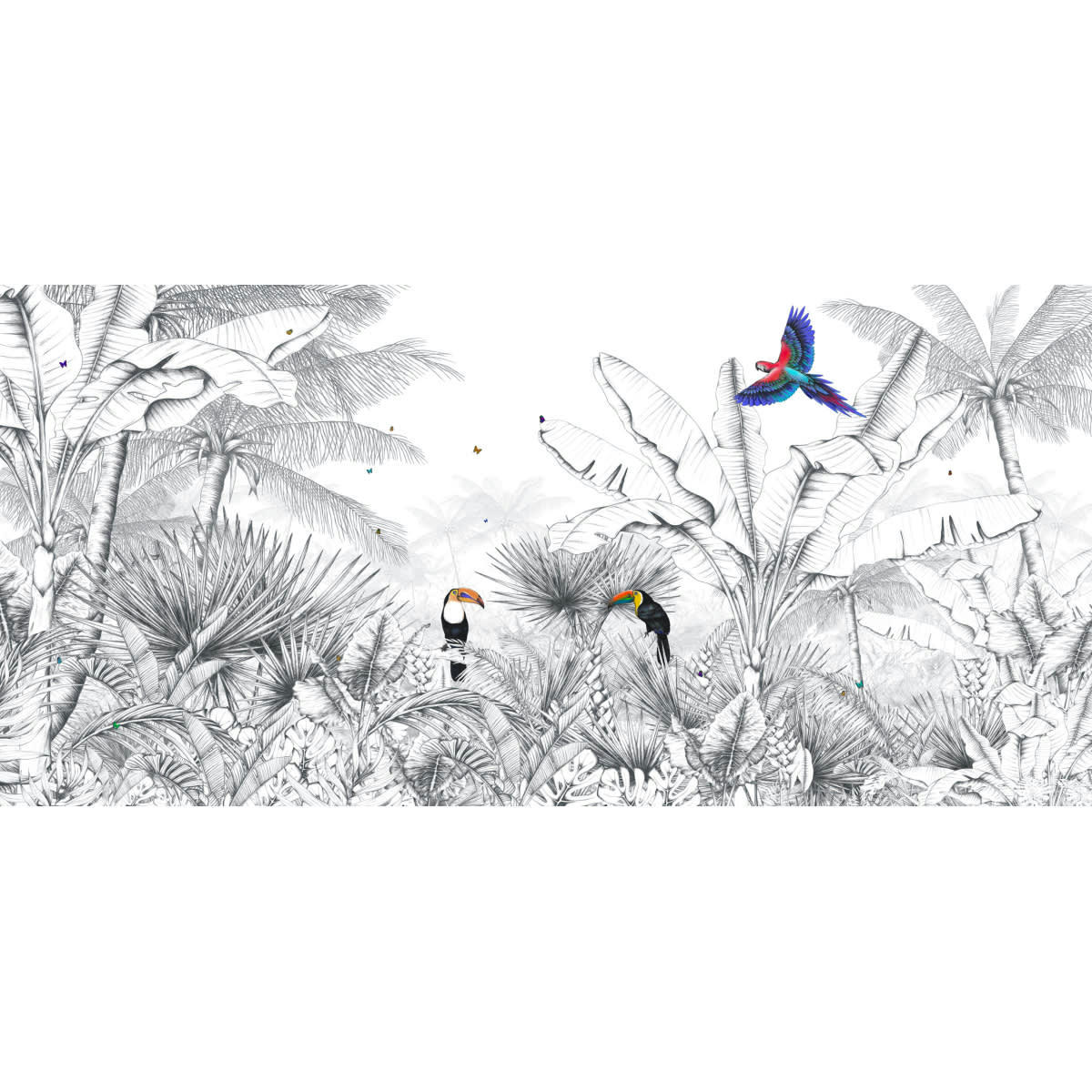 - Papier peint panoramique paysage tropical 375 x 250 cm