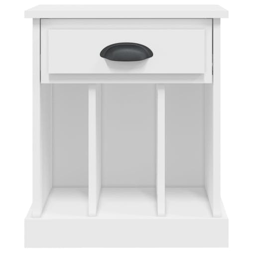 NNEVL Bedside Cabinet White 43x36x50 cm