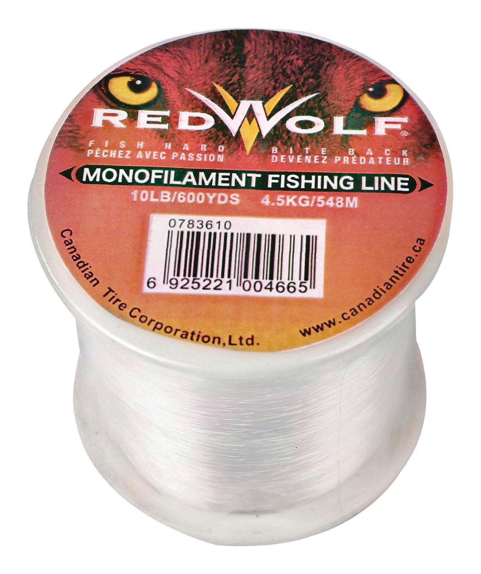 Red Wolf Monofilament Fishing Line, Clear