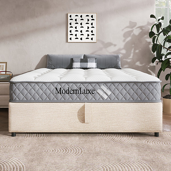 Matelas 140x200 cm - Matelas Orthopédique avec Ressorts ensachés 7 Zones et Mousse Froid - H3 Moyenne Ferme - 20 cm - Blanc