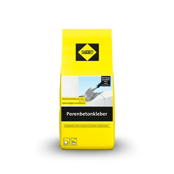 Porenbetonkleber grau