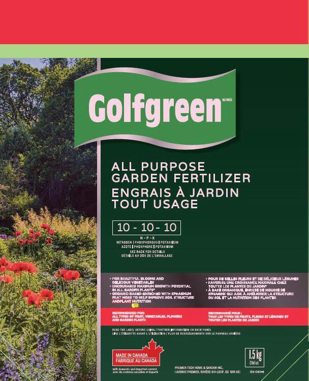 Golfgreen All Purpose Garden Fertilizer, 10-10-10, 1.5-kg