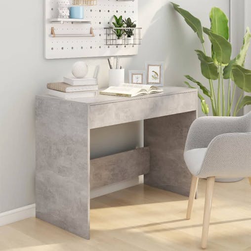 NNEVL Desk Concrete Grey 101x50x76.5 cm Engineered Wood