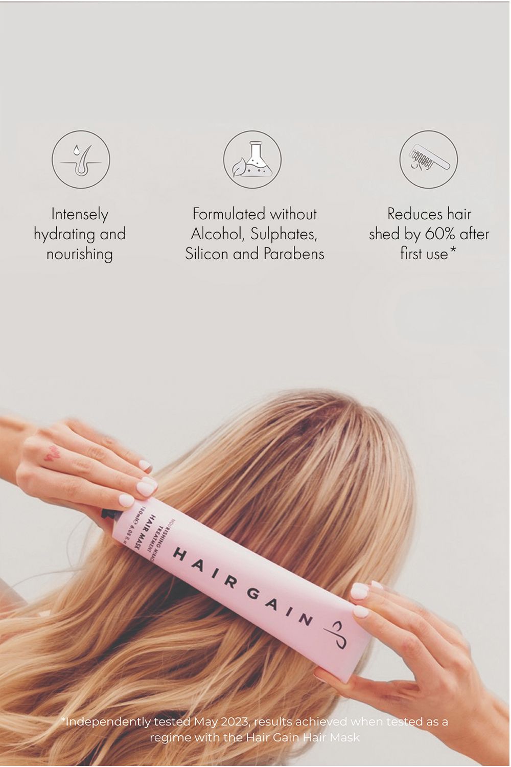 Hair Gain Hair Gummies (1 Month Supply)   Hair Gain 180ml Hair Mask