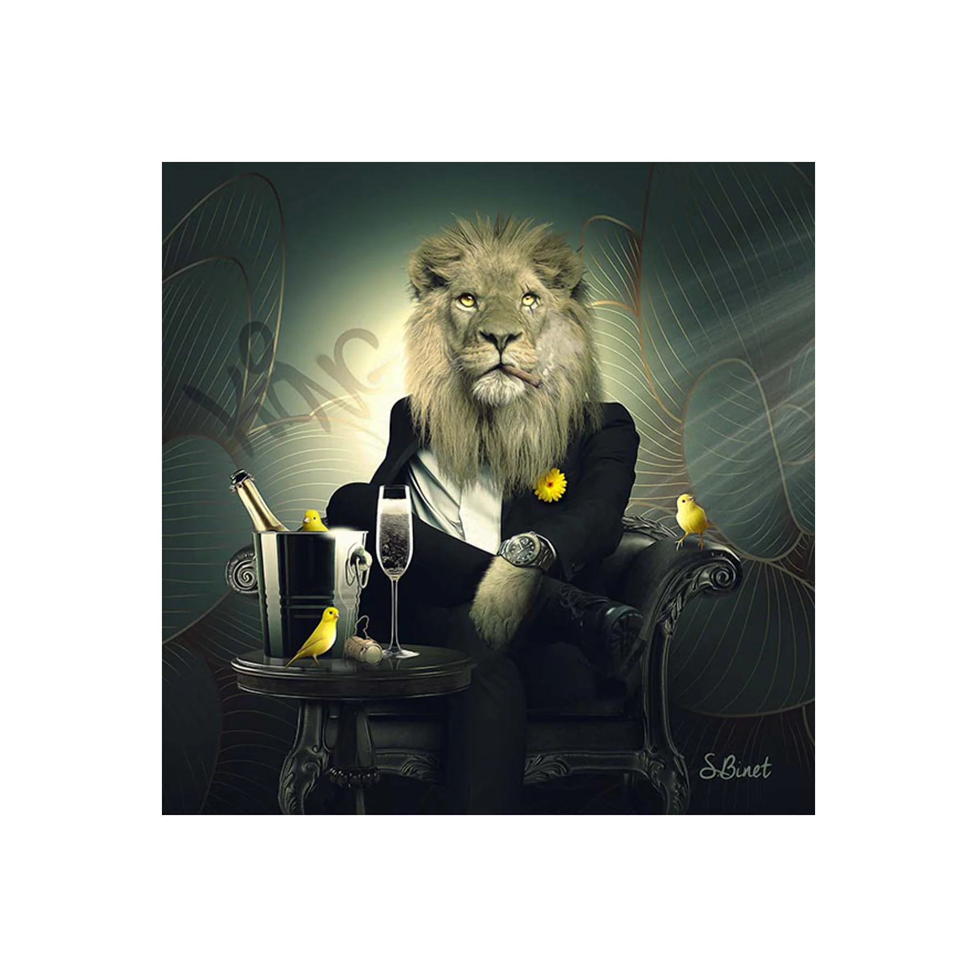 Tableau BINET LIONCEAUX LUXURY coloris noir