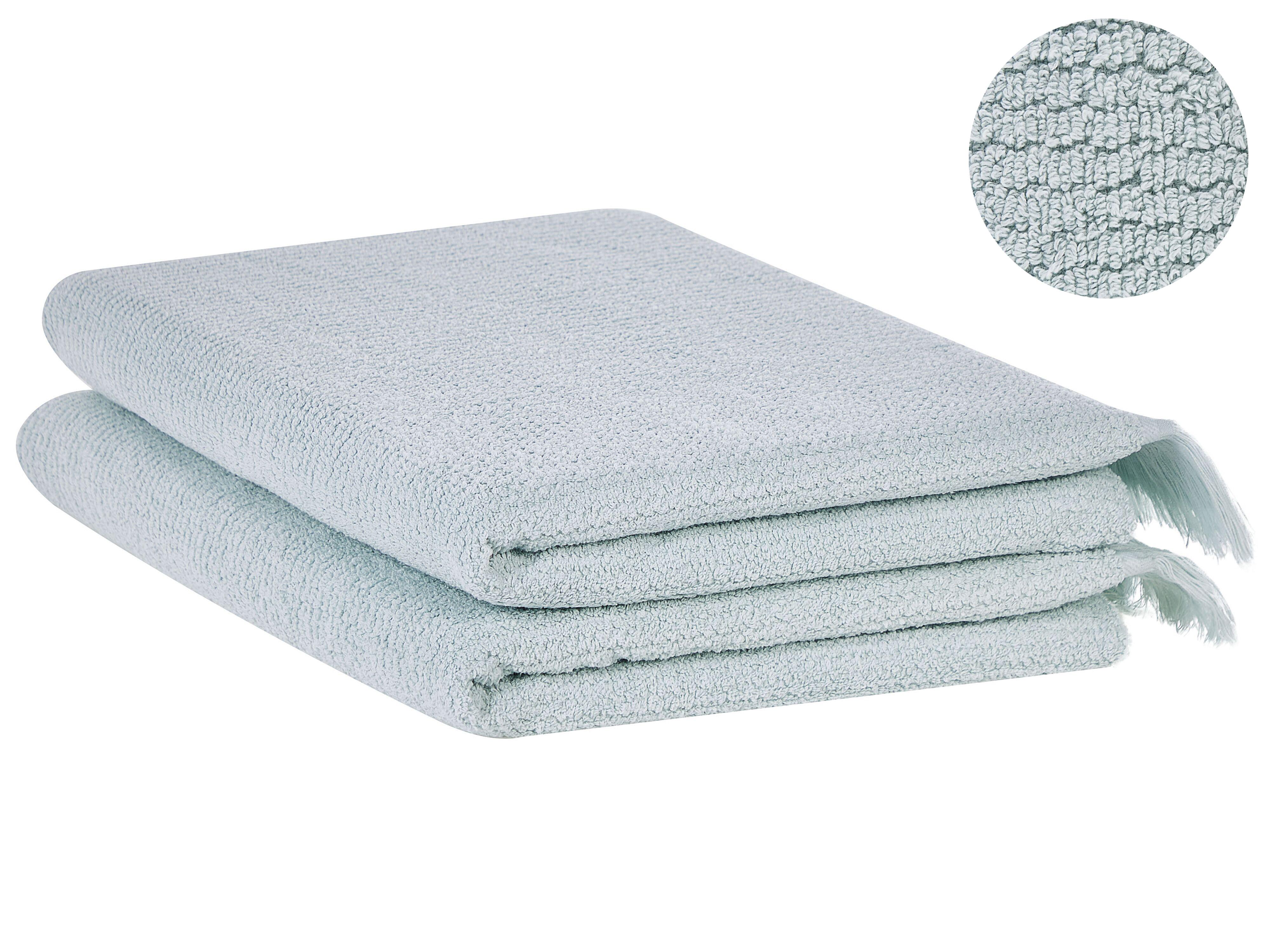 Set of 2 Towels ATIU Terry Cotton Mint Green