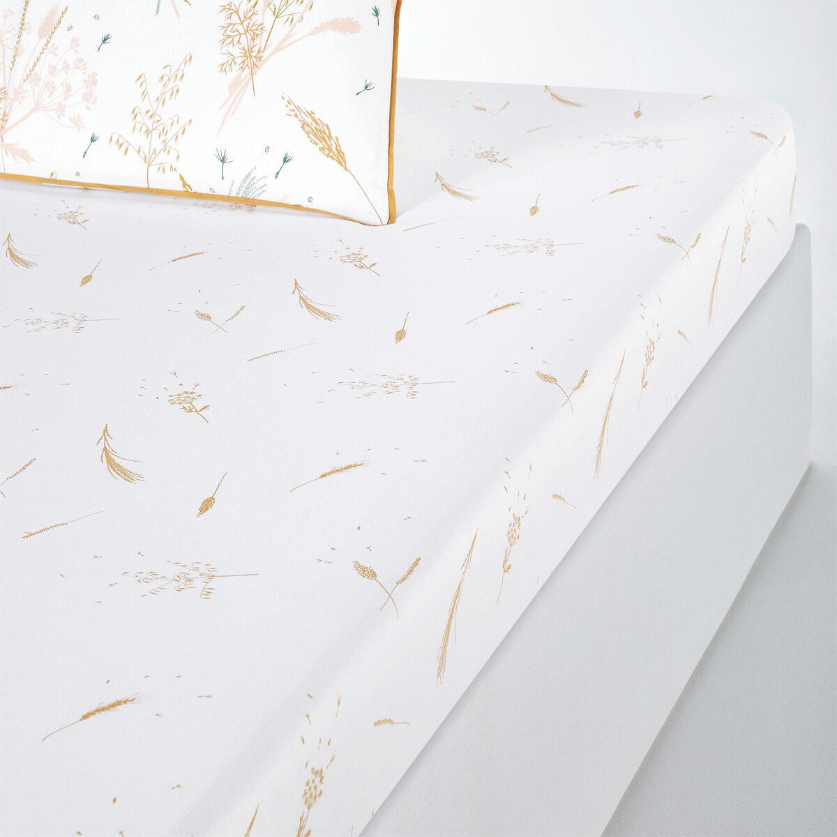 Drap housse pur coton, Graminée