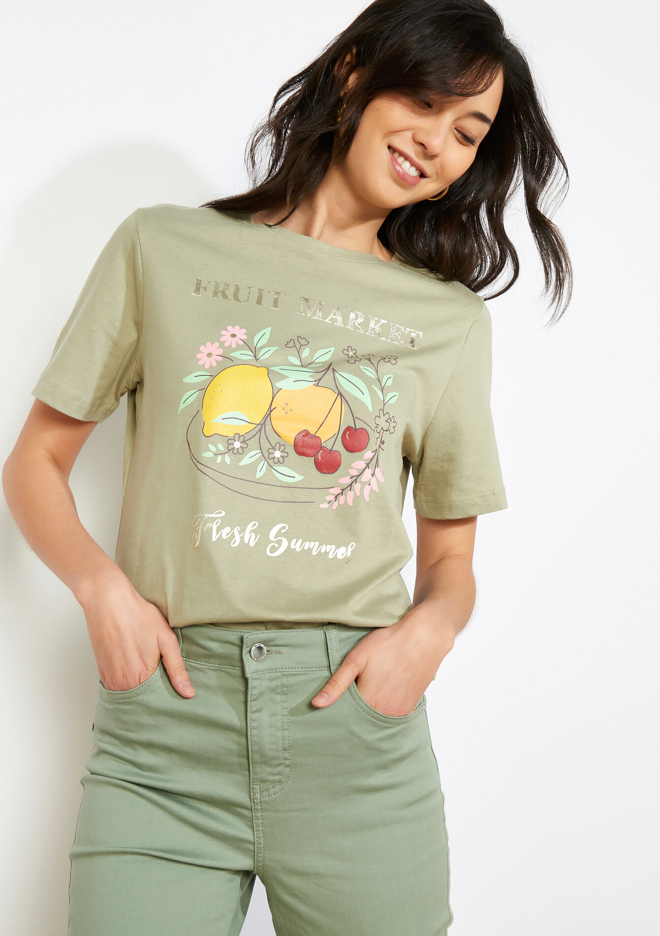 Irriserend tekstshirt