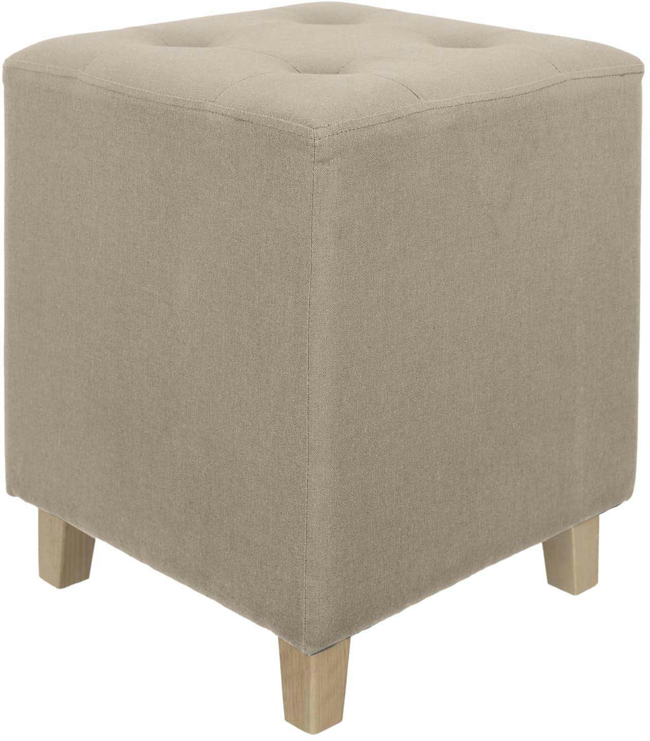 - Pouf carré en lin hippolyte beige