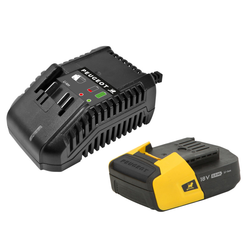 Batterie Lithium-Ion EnergyHub avec chargeur 18 V 2 Ah PEUGEOT