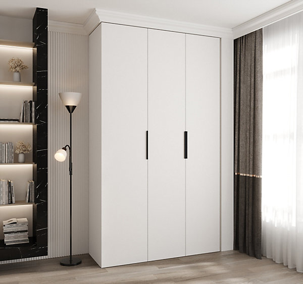 Armoire Como 4 a portes battantes H. 245 x L. 140 x P. 50, 3 portes