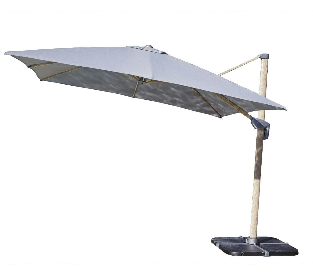 EMERAUDE - Parasol déporté 3x3m - en aluminiumgris perle