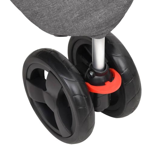 NNEVL Folding Dog Stroller Grey 80x46x98 cm Oxford Fabric