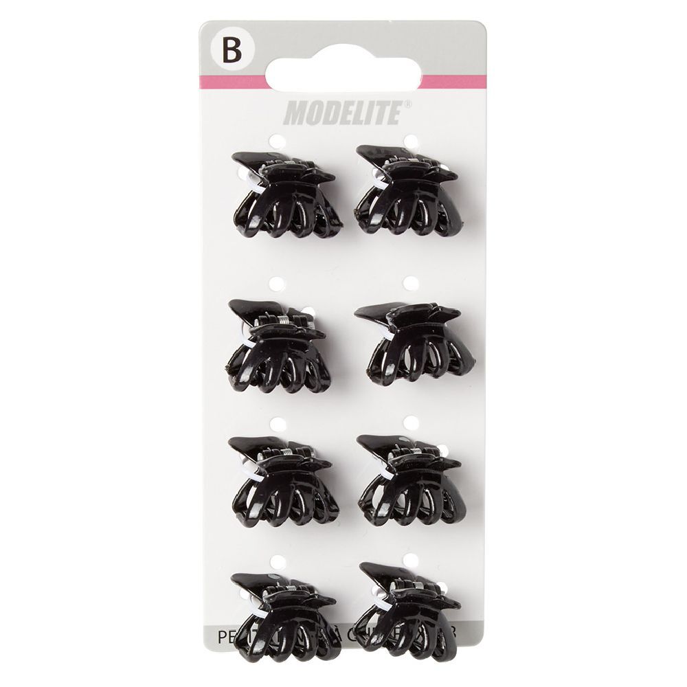 Mini pince design papillon noir x8