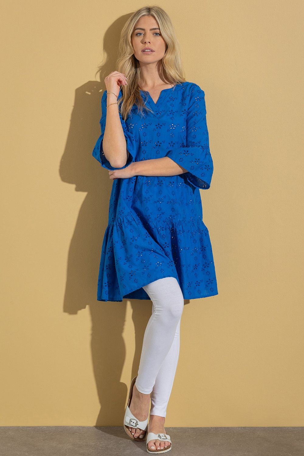 Klass. Schiffli Cotton Tunic Top