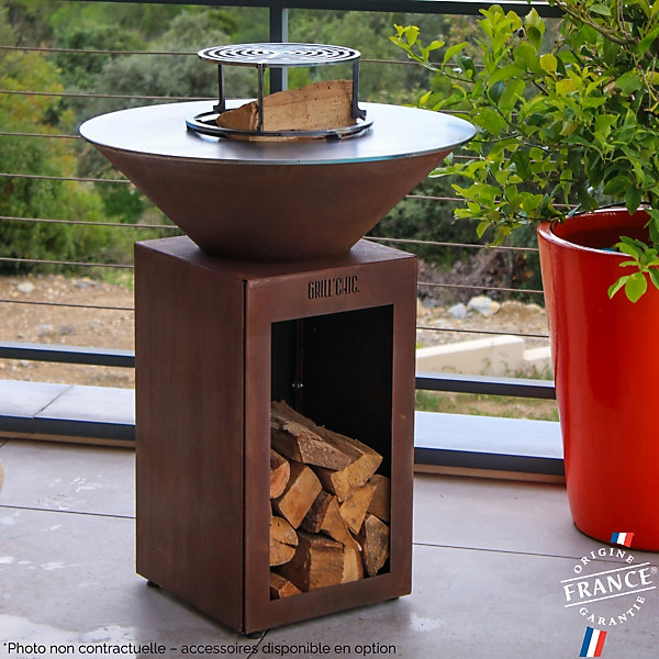 Brasero Cevenol Corten Bois Rond 74 Simple Cuve