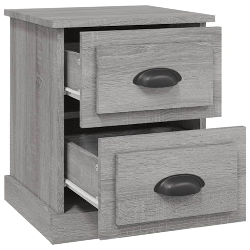 NNEVL Bedside Cabinets 2 pcs Grey Sonoma 39x39x47.5 cm Engineered Wood