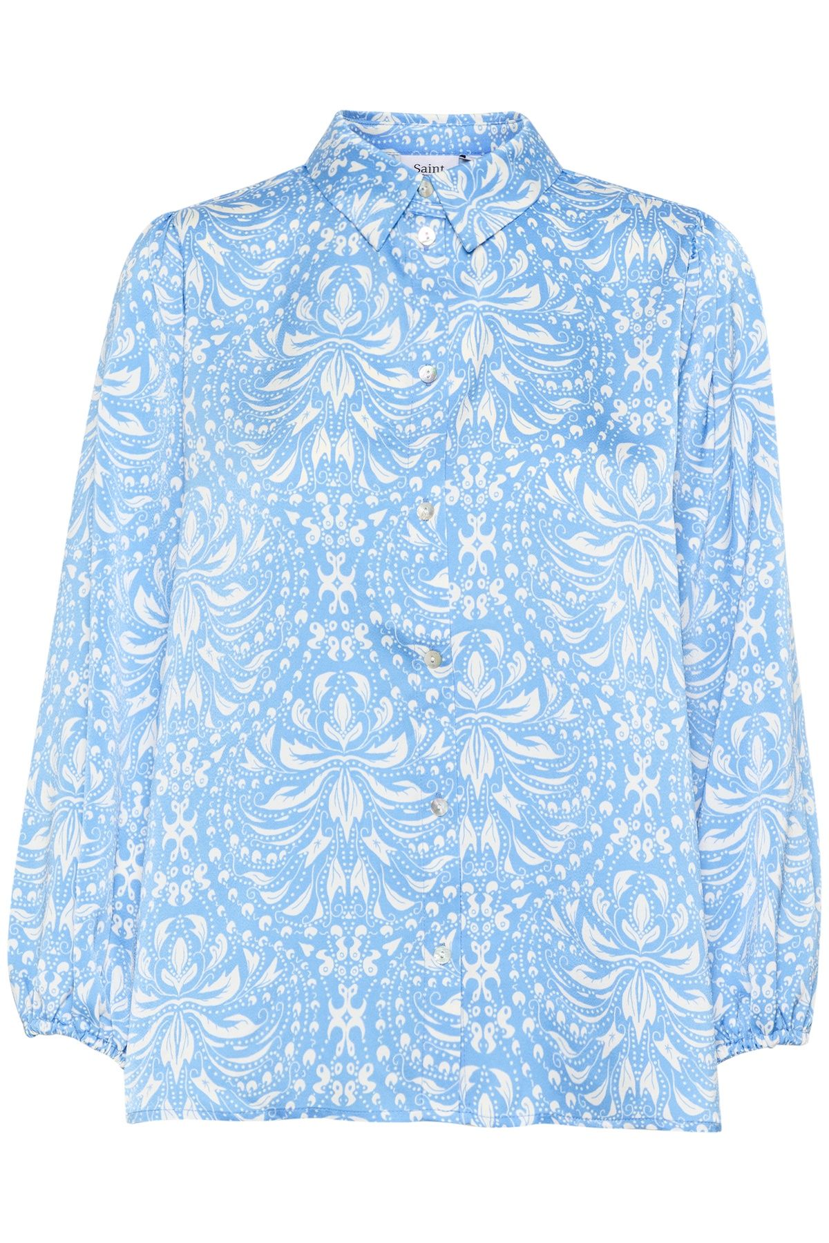 Saint Tropez ImenaSZ Cropped Sleeves Printed Shirt