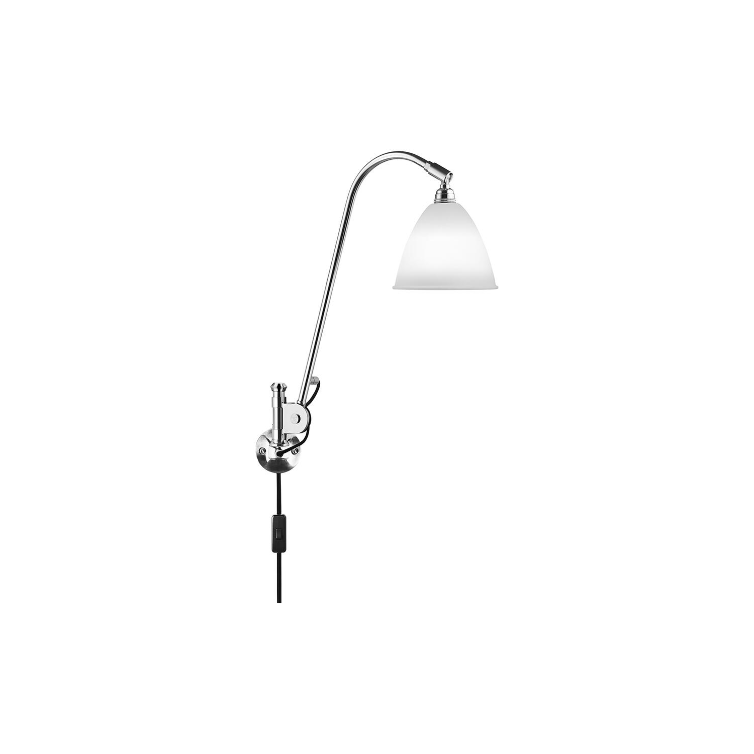 Bestlite BL6 Wall Lamp, bone china/chrome