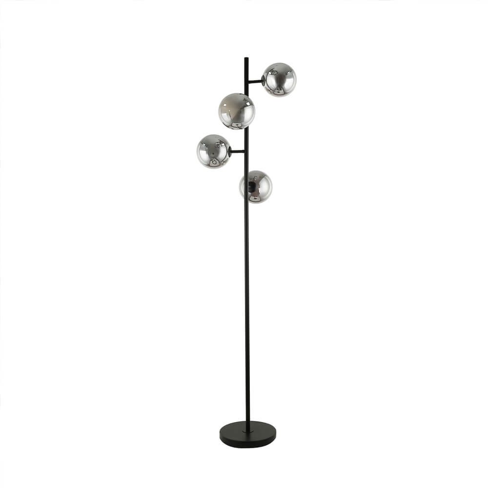 HOME DELUXE VIOLA glazen vloerlamp - Rookgrijs