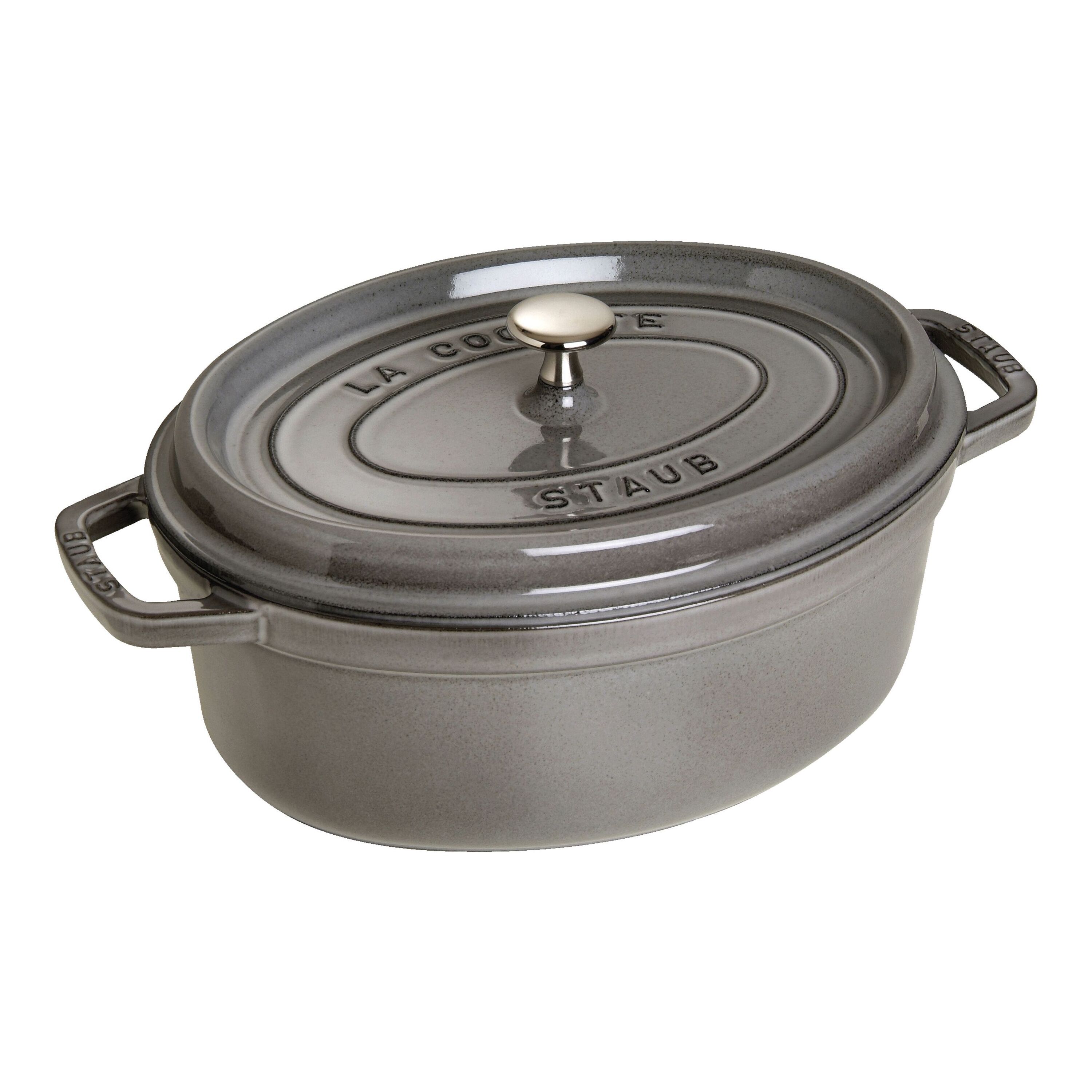 31 cm oval Cast iron Cocotte graphite-grey