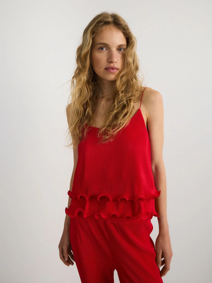 Pleated Crop Top