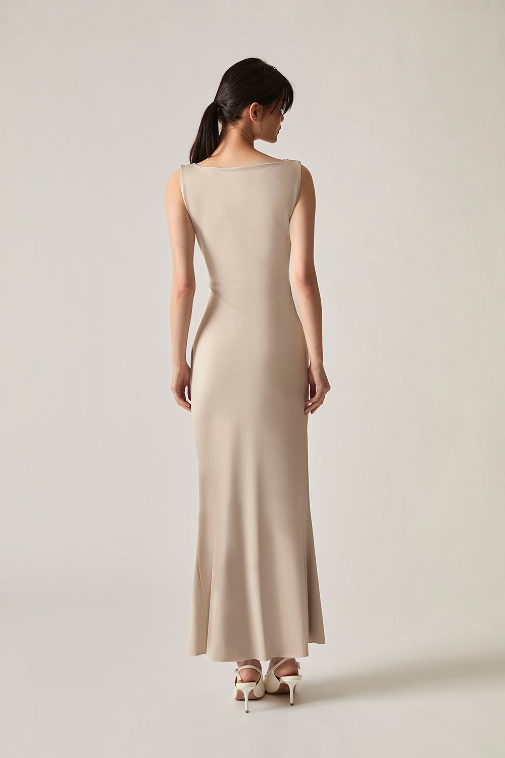 James Lakeland Cream V-Neck Maxi Dress