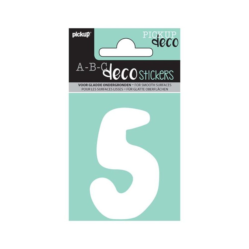 NUMMER PICKUP ABC DECO EMMA 5 70 MM HVIT