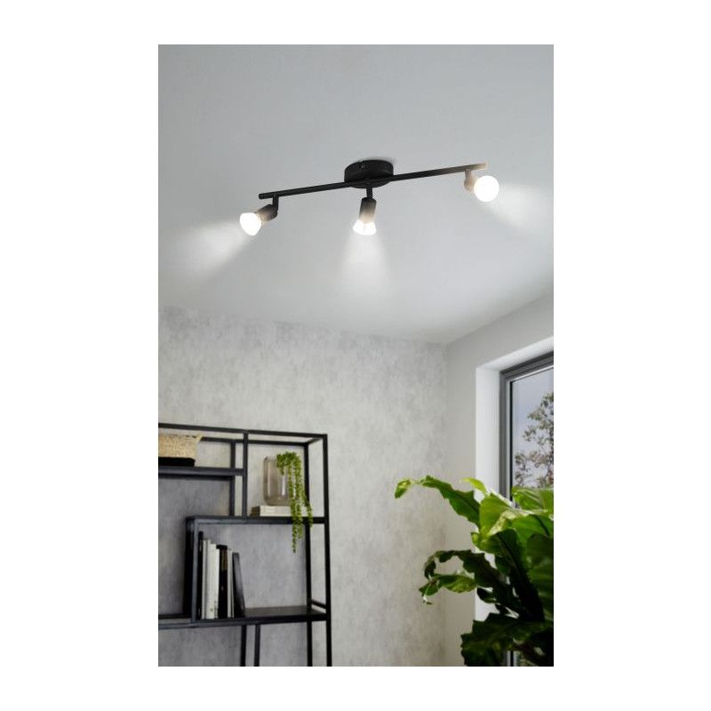 Spot LED Buzz noir GU10 3 x 3 W EGLO
