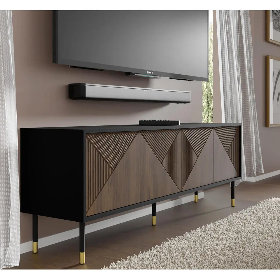 WOODY IV TV-meubel 4D 180 cm catania eiken