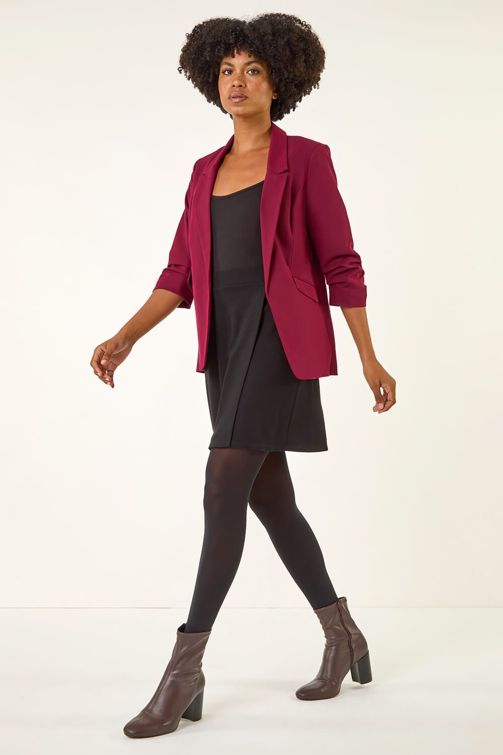 Roman Wrap A-Line Stretch Skirt
