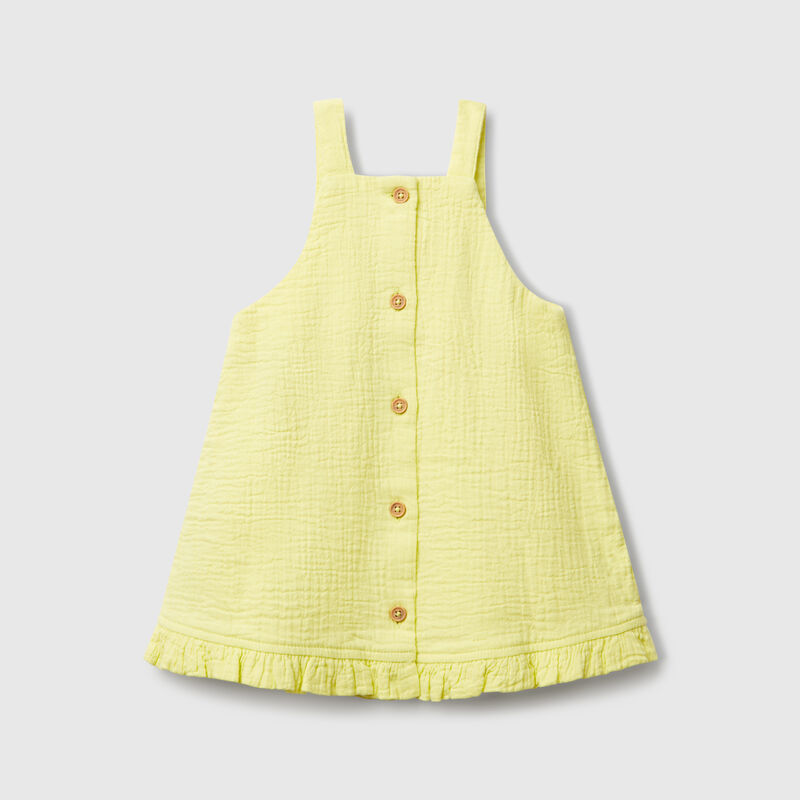 Dungaree dress with tassels