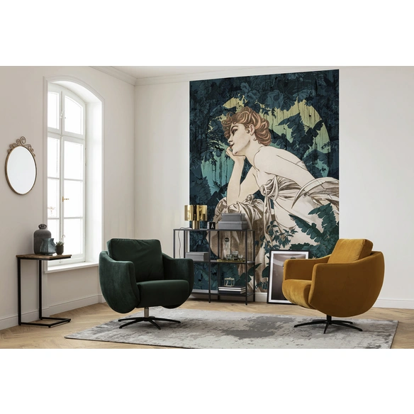 Vliestapete »Songes Vert«, Breite 200 cm, seidenmatt