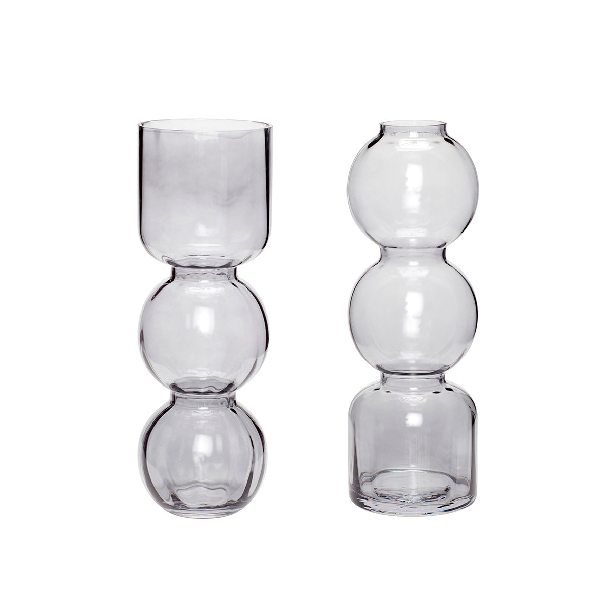Hübsch vazen Circle - glas - ø12xh35, ø12xh35cm