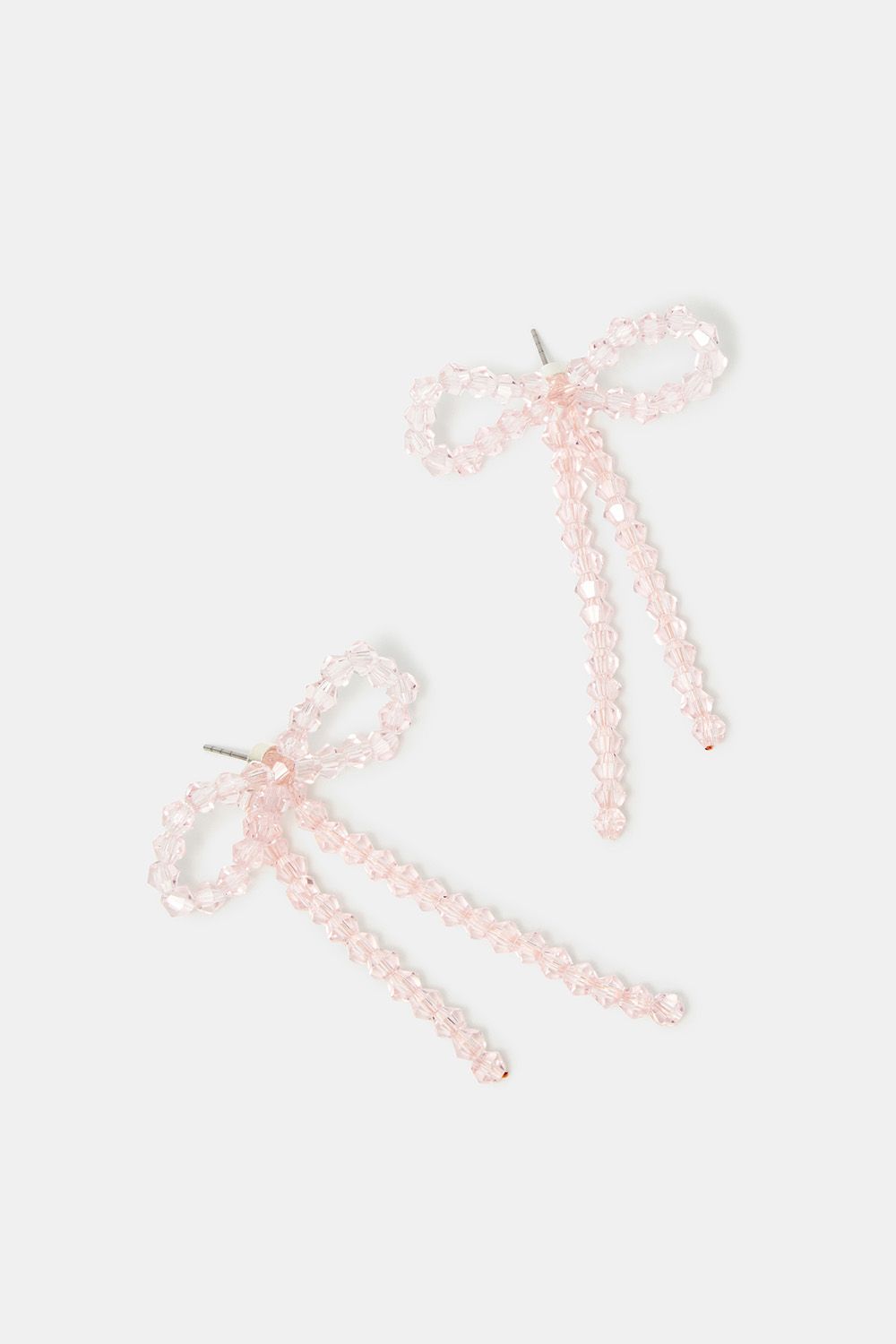 Accessorize Beaded Bow Drop Earrings