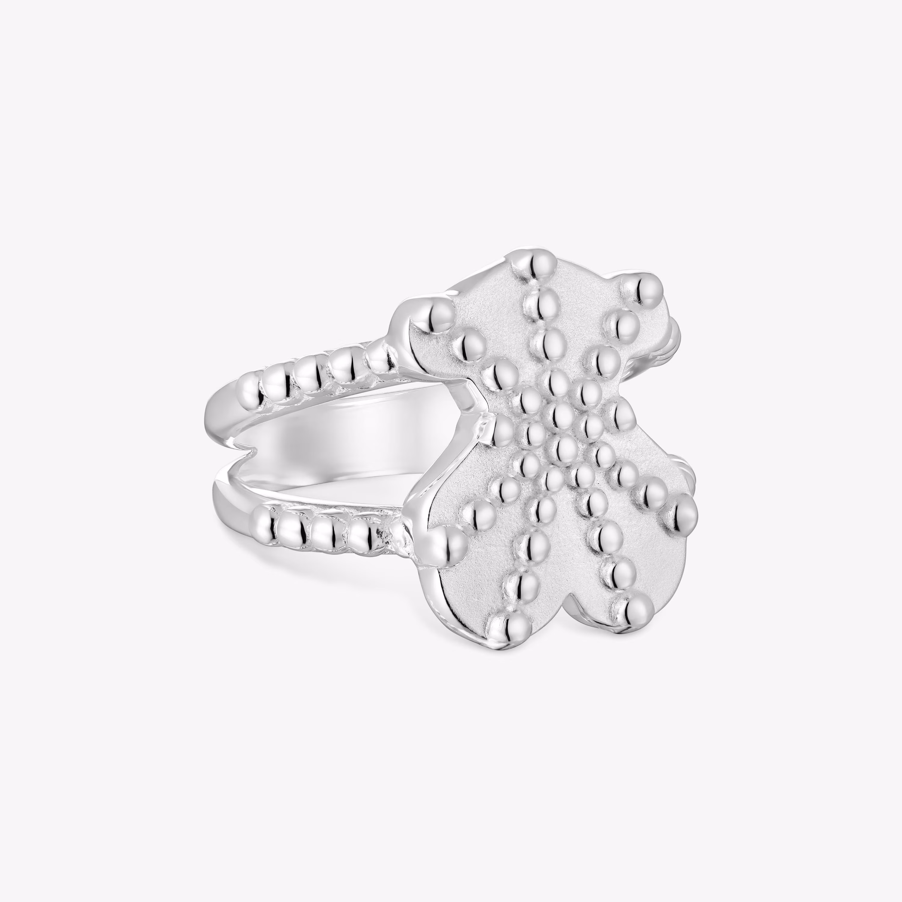 Anillo grande de plata con motivo oso TOUS Grain