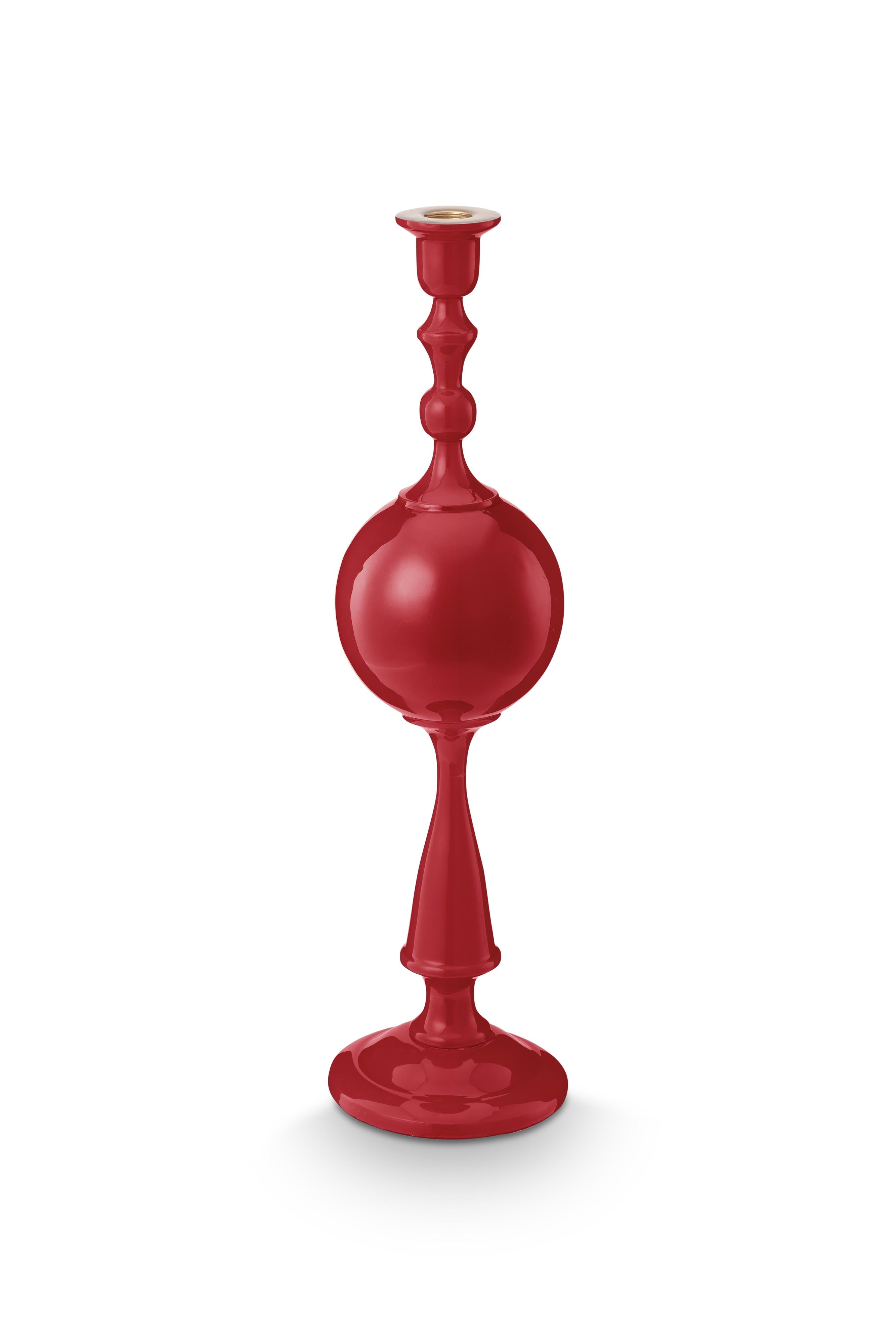 Pip Studio Kandelaar Sphere - Metaal - Donkerrood - 44cm