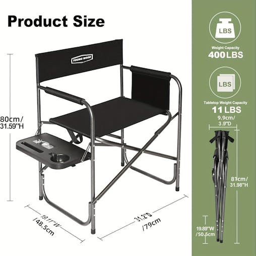 NNETM Folding Camping Chair with Cup Holder