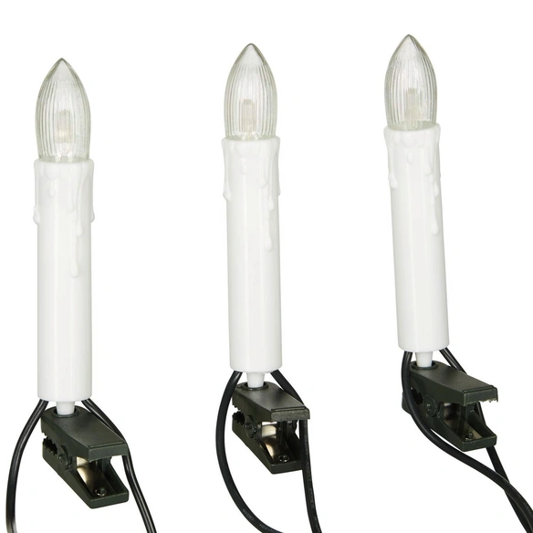 LED-Weihnachtsbaumkerzen, 30 Lichter, warmweiß