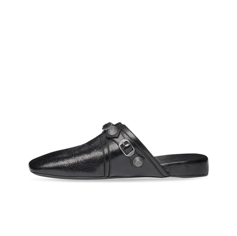 Balenciaga  Cagole  Leather Sandals Slide Sandal