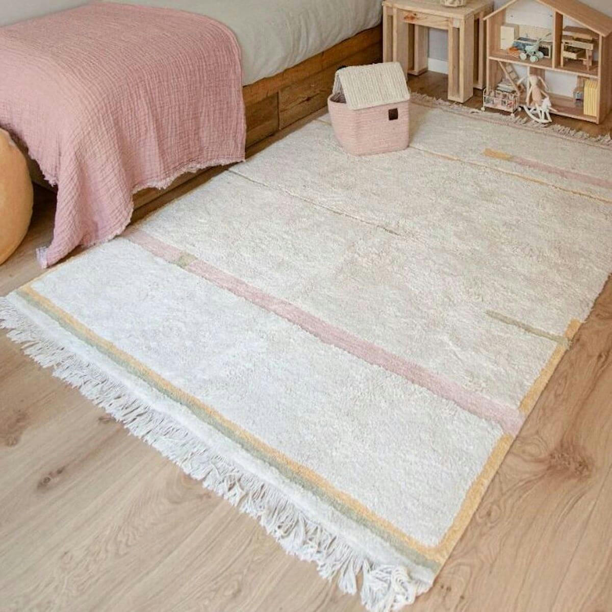 ECO-CITY - Tapis lavable lanes 140x200 rose