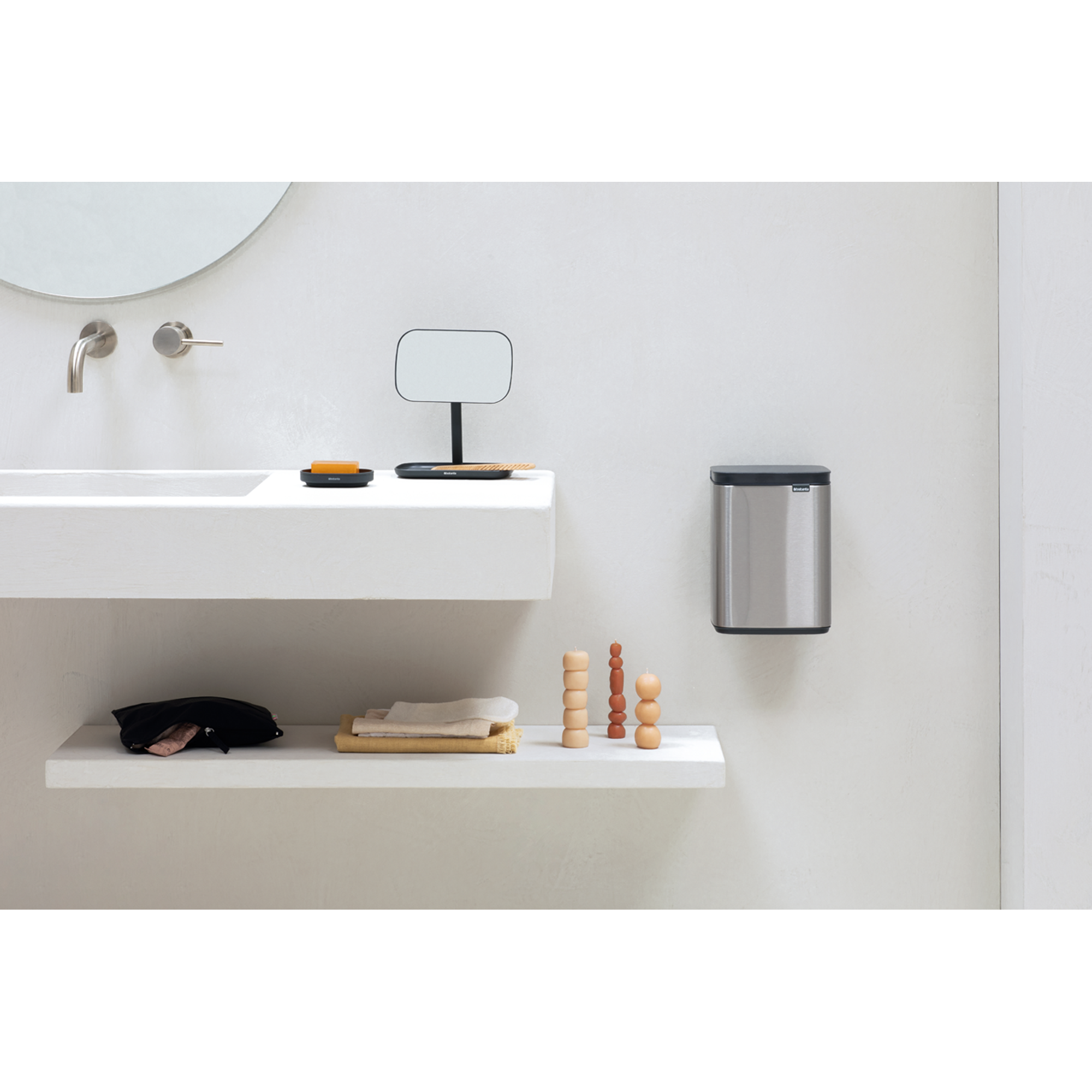 Brabantia Bo Afvalemmer, 4 liter - Matt Steel Fingerprint Proof