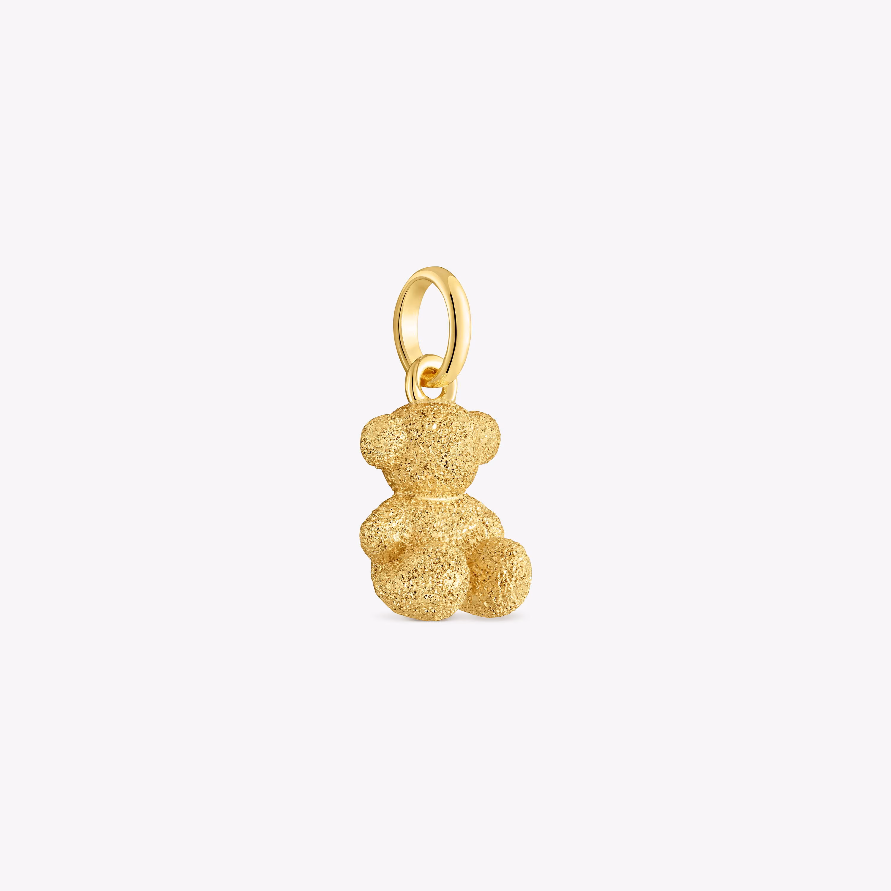 Colgante oso con baño de oro 18 kt sobre plata diamantada Bold Bear