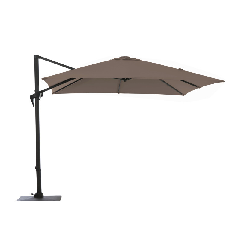 Parasol déporté inclinable Roma taupe 300 x 400 cm