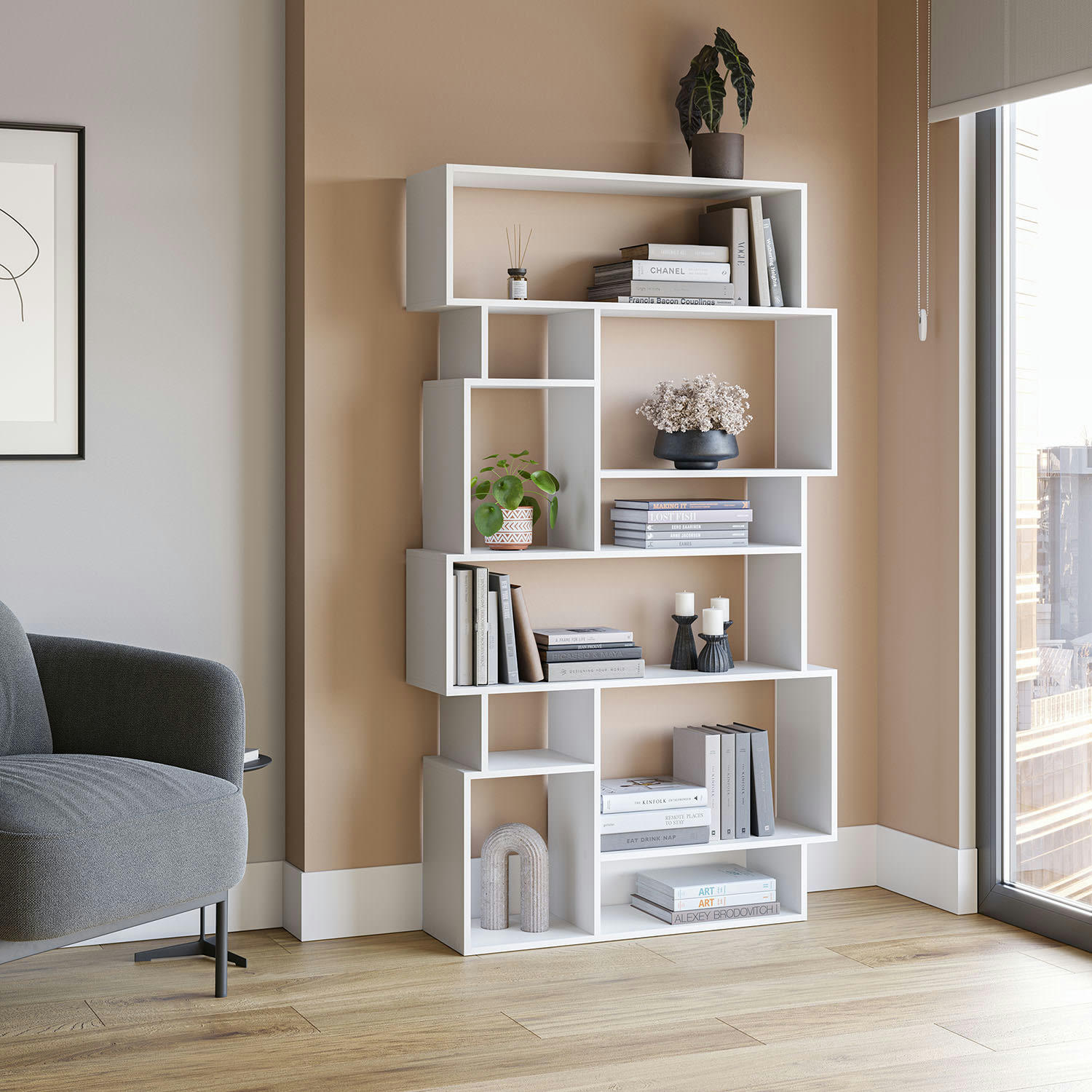 HAWAI - Étagère 10 trous couleur blanc