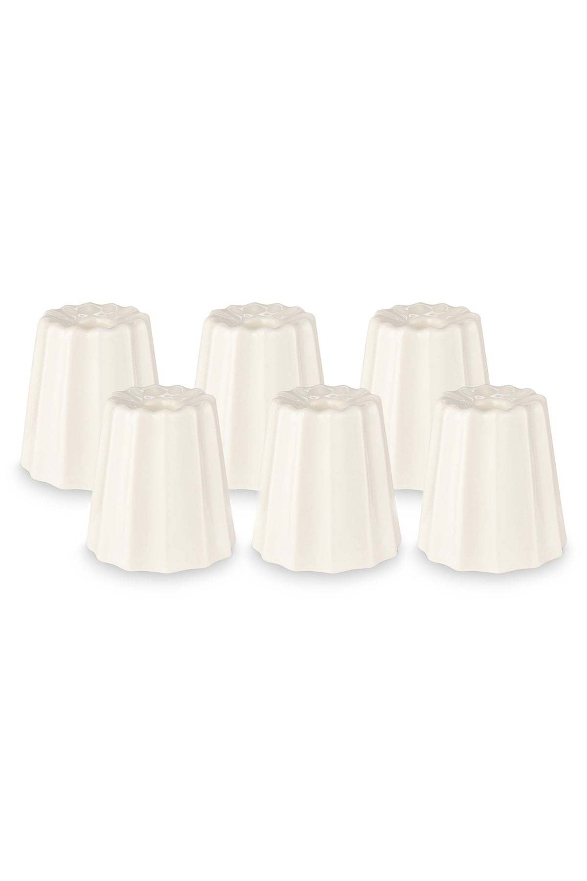 vtwonen Kandelaar Set van 6 - Keramiek - Wit - 5.6x6cm