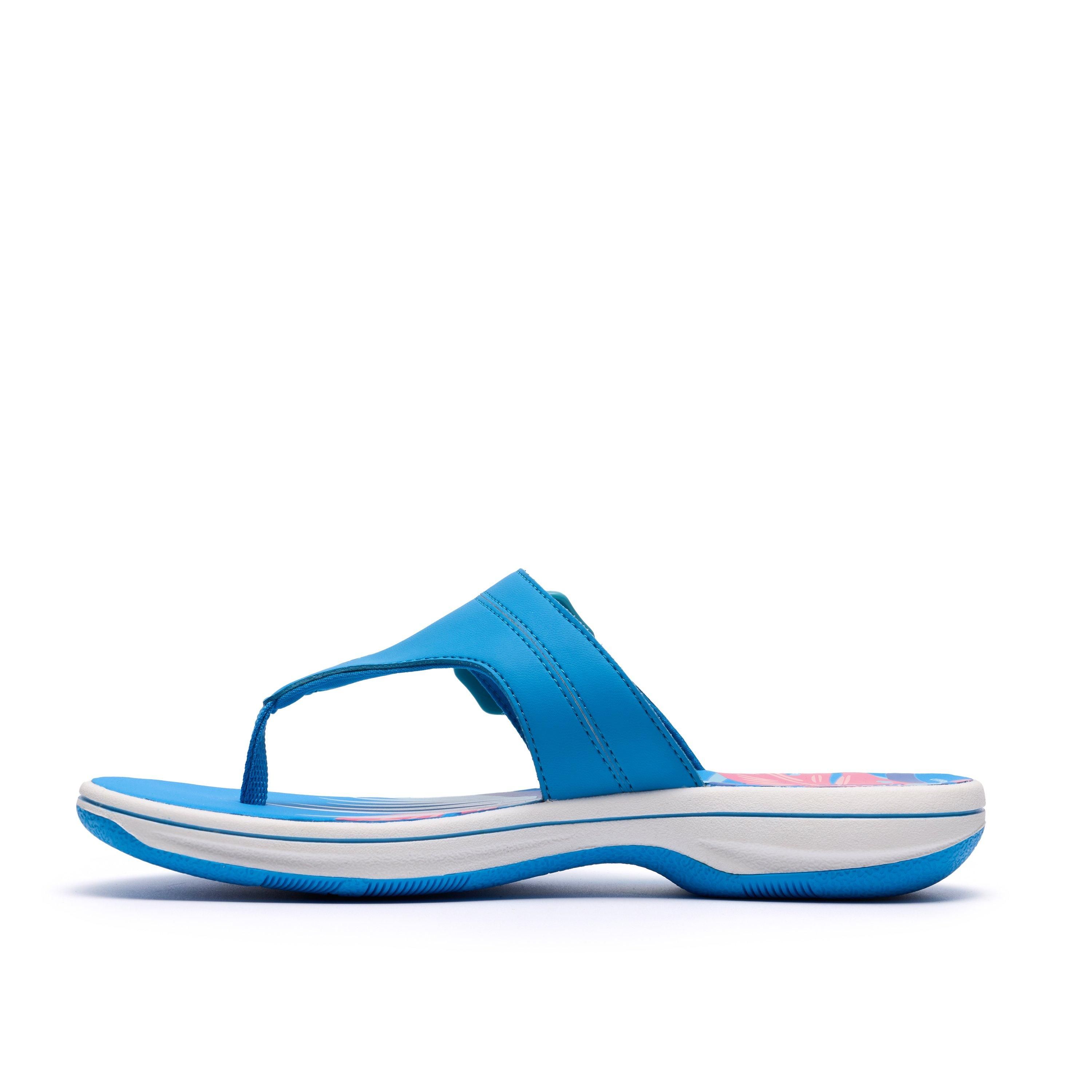 Clarks Brinkley Cove Bright Blue Flip Flops
