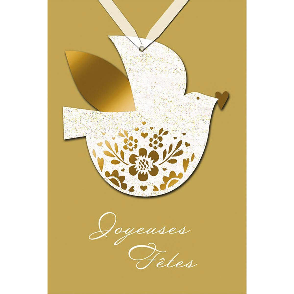 - Carte de voeux joyeuses fêtes colombe