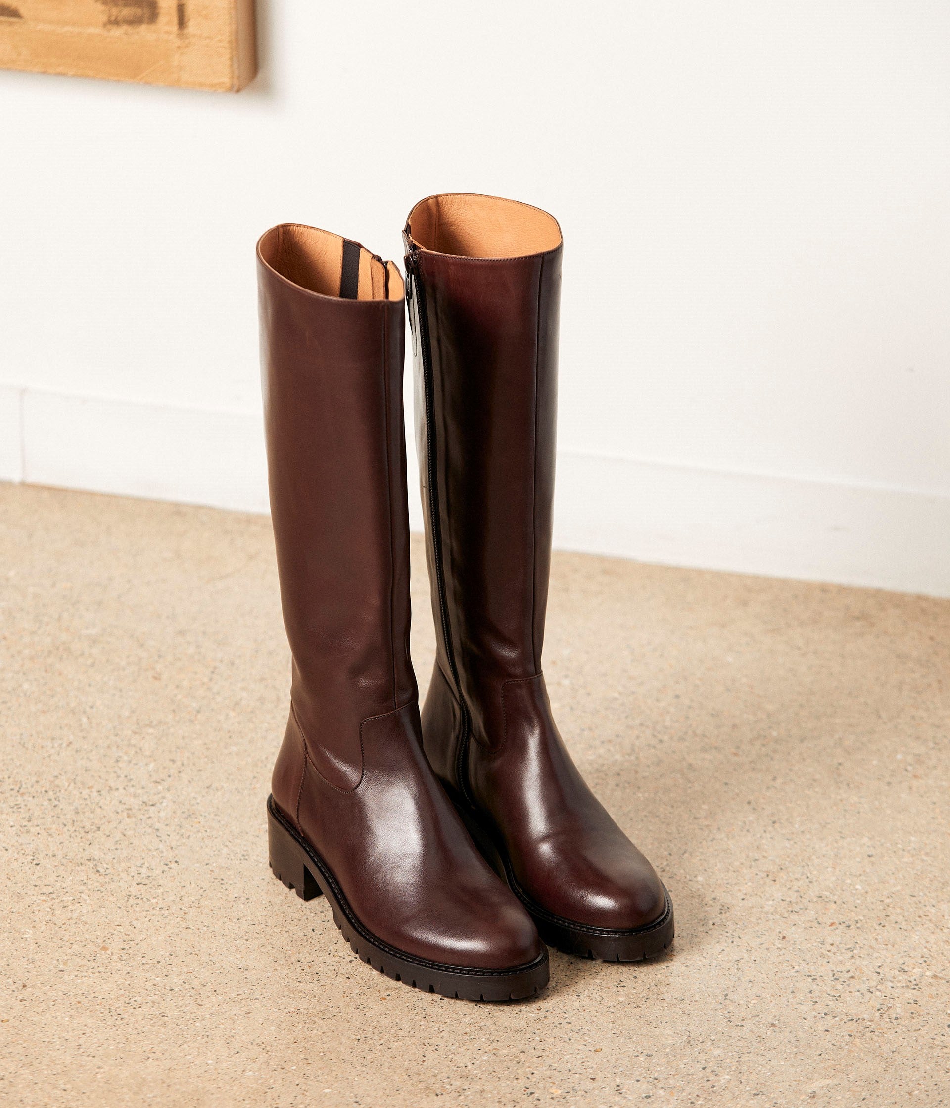 Bottes cuir choco Léandro - Mollet L